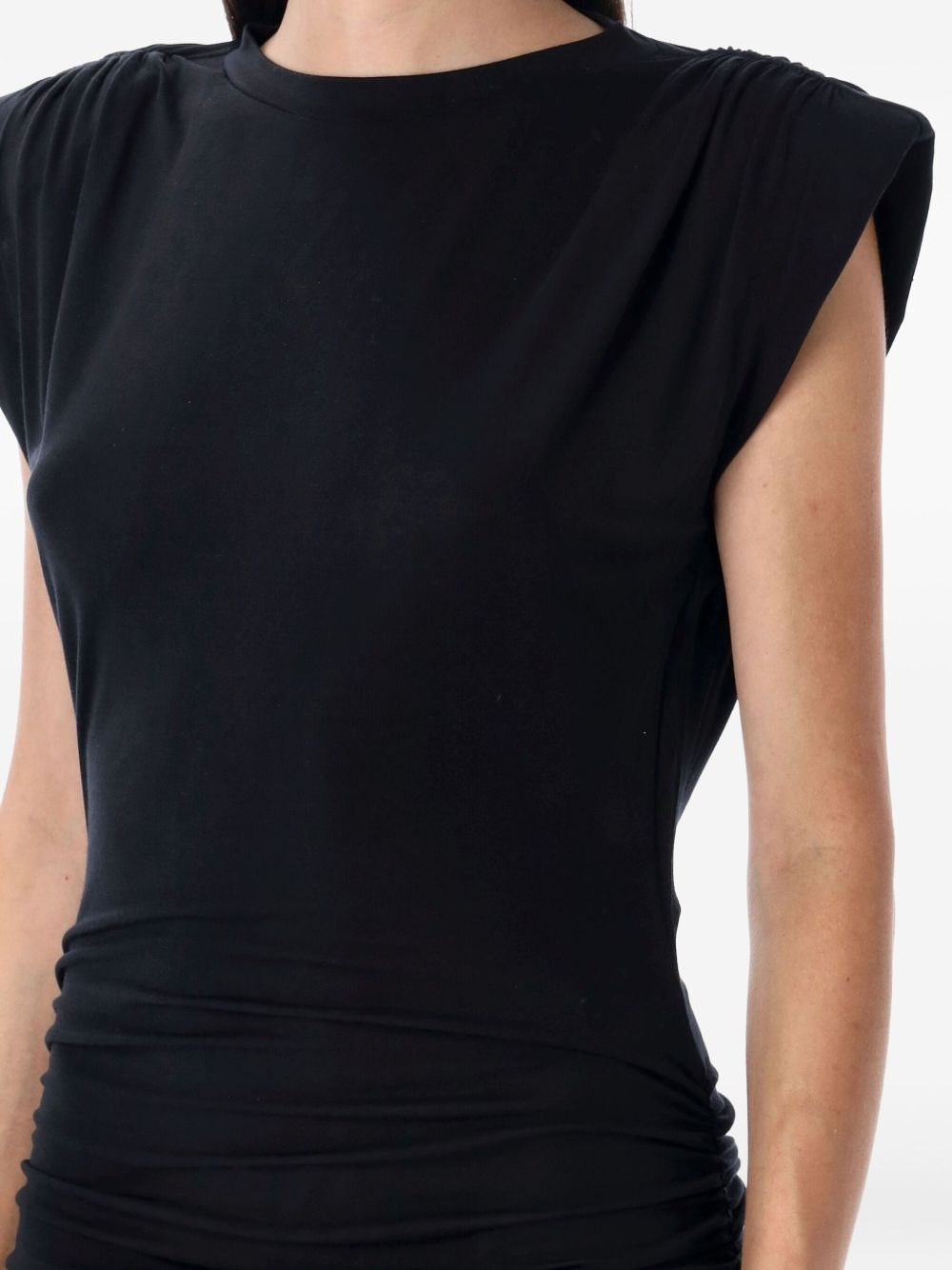 padded-shoulder midi dress - 3