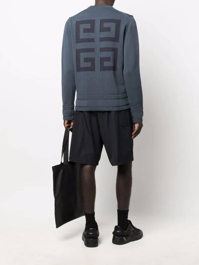 Givenchy logo-intarsia cotton jumper outlook