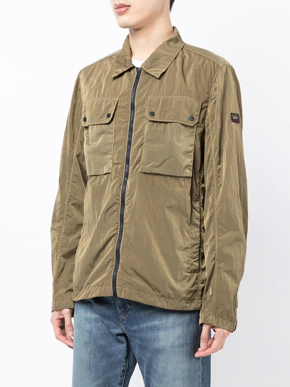 cargo-pocket shirt jacket - 3