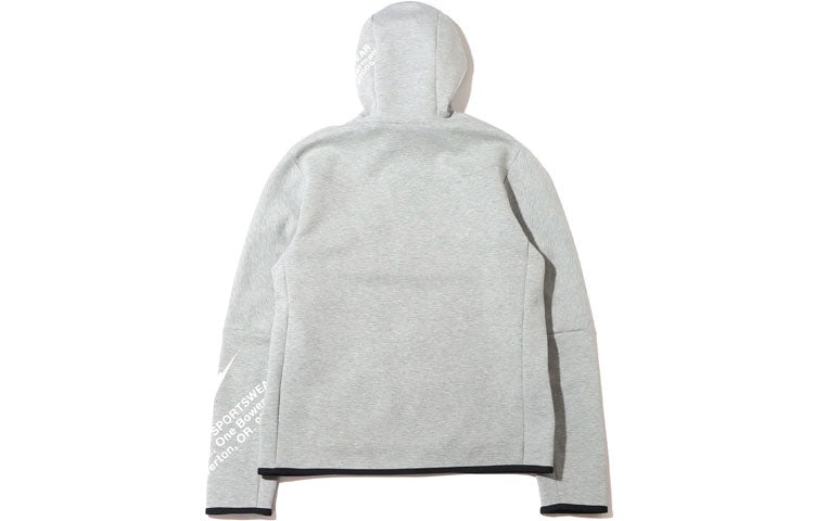 Men's Nike Printing Full-Length Zipper Cardigan Jacket Grey DM6475-063 - 2