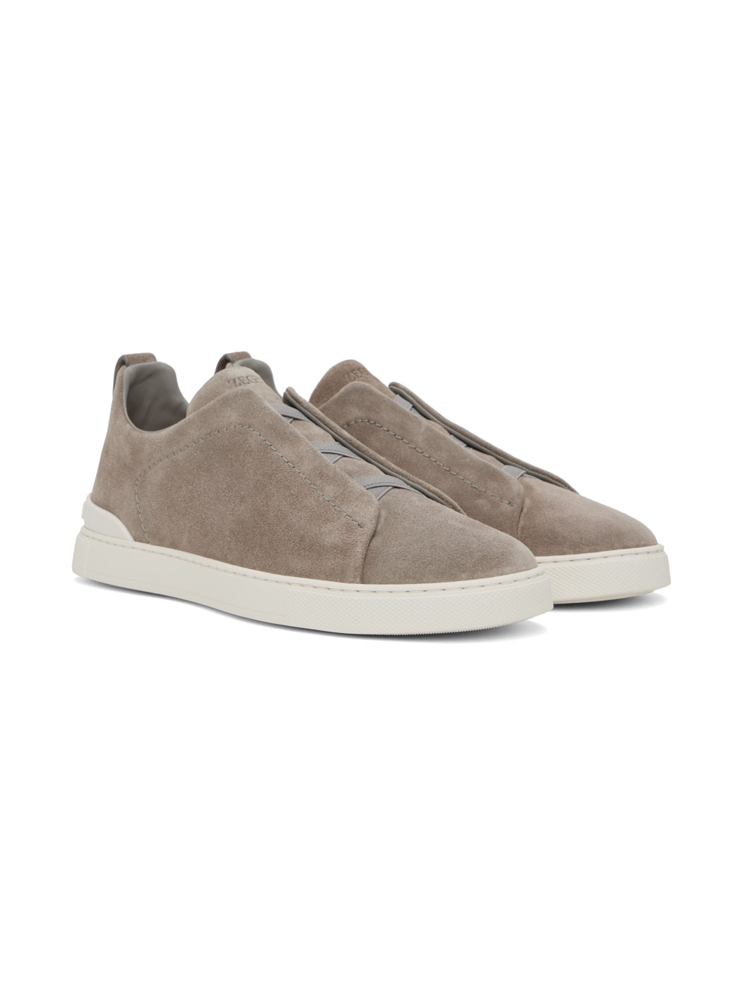 Gray Triple Stitch Sneakers - 4