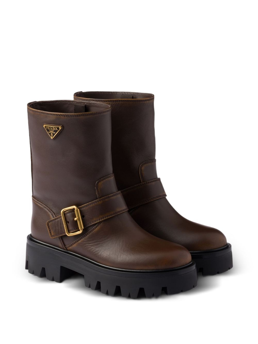 buckle-fastening platform boots - 2
