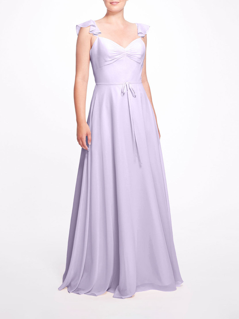 NAPLES RUFFLE STRAP GOWN 1