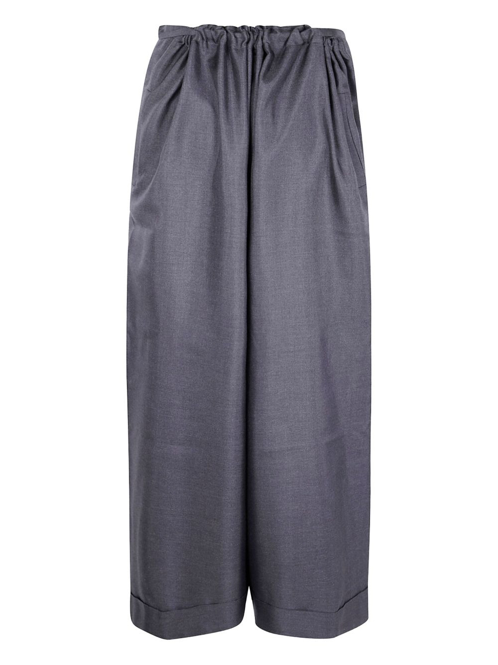 drawstring silk trousers - 2