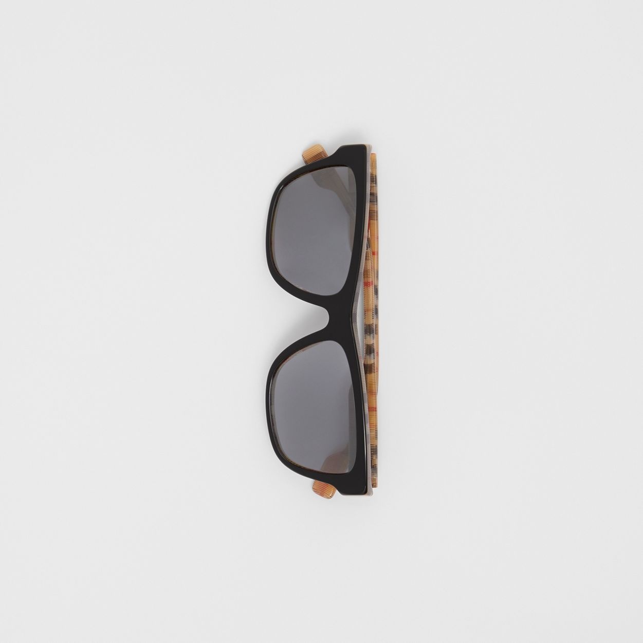 Vintage Check Detail Square Frame Sunglasses - 4