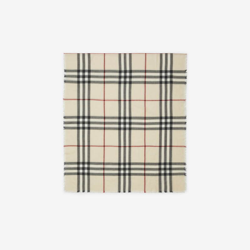 Check Wool Scarf 1