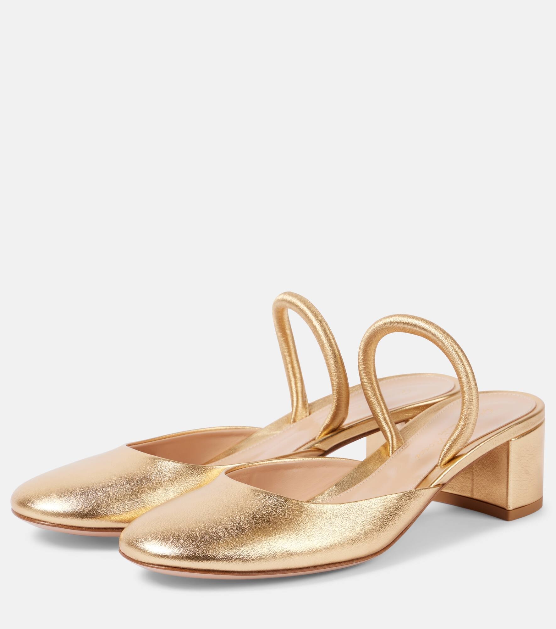 Tivoli 45 metallic leather mules - 5