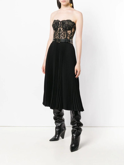 Alexander McQueen lace strapless bustier outlook