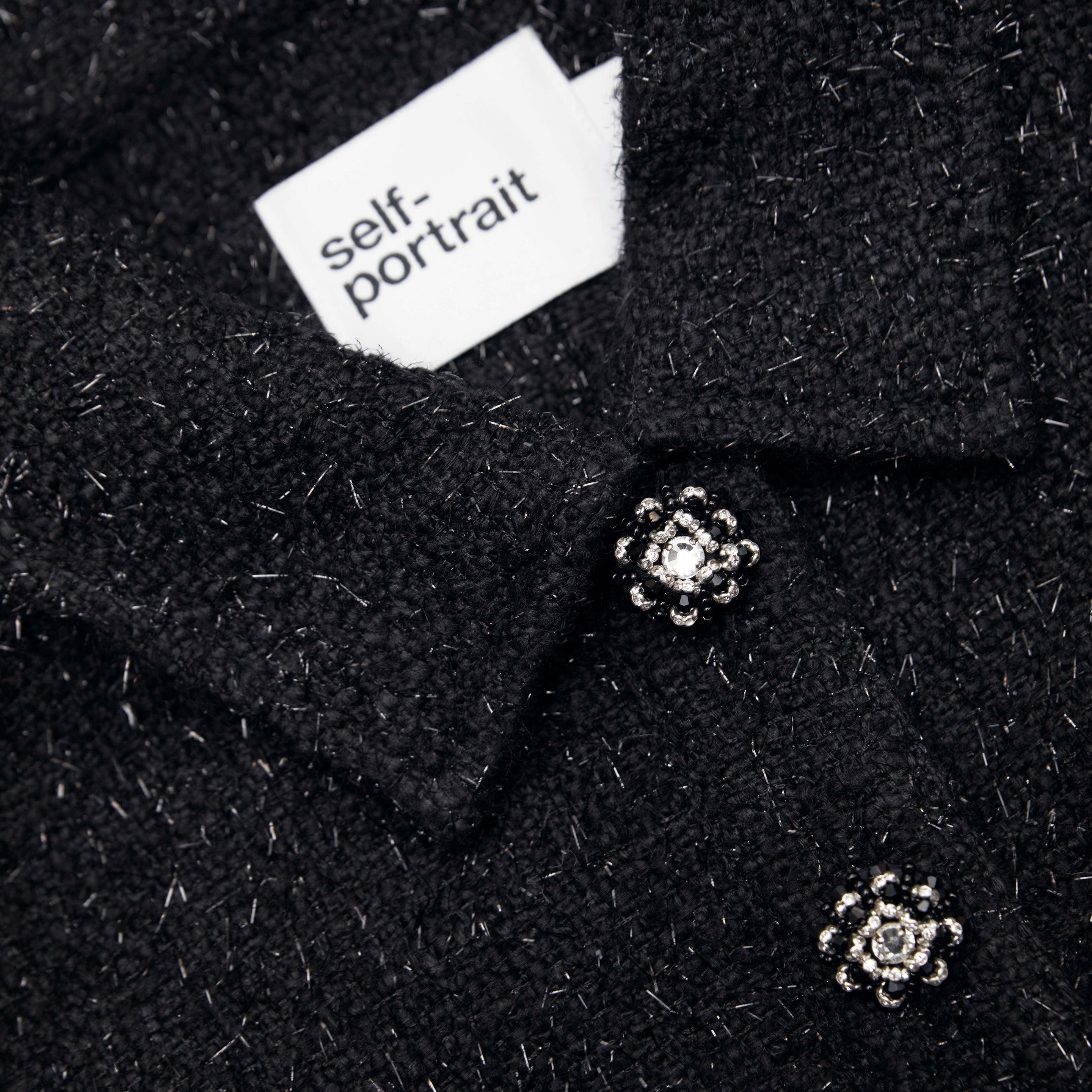 Black Boucle Oversized Jacket - 5