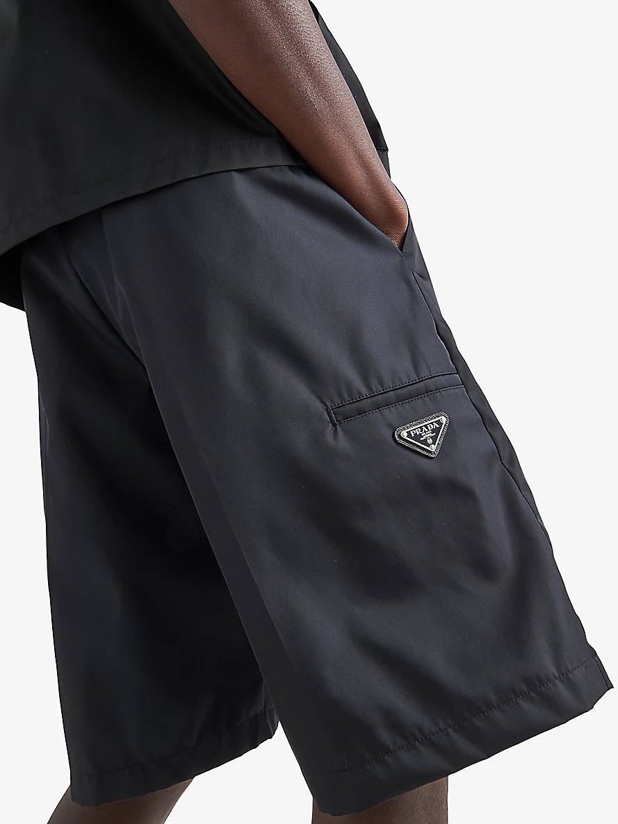 Bermuda brand-plaque recycled-nylon shorts - 5