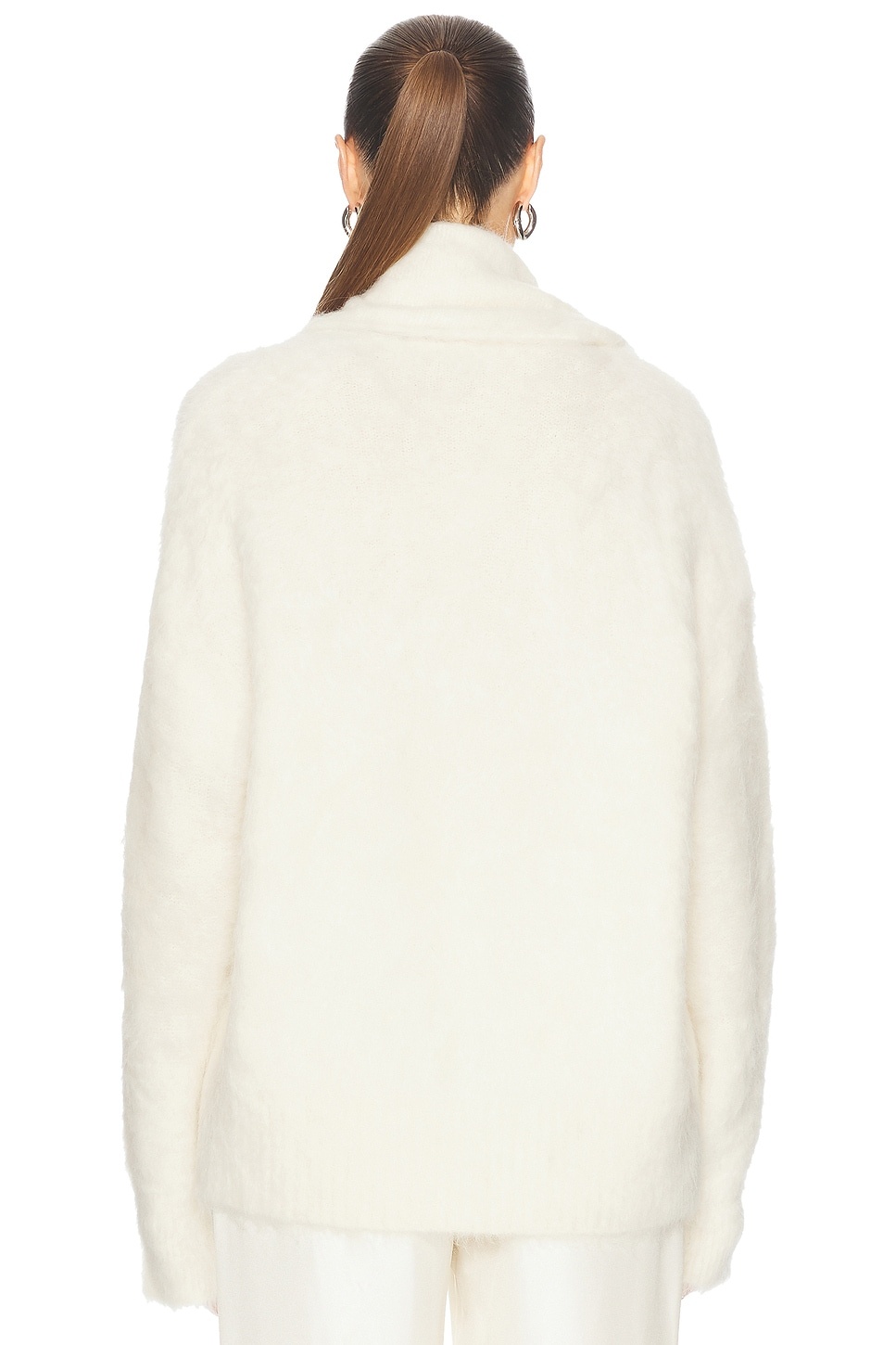 Draped Scarf Knit Sweater - 3