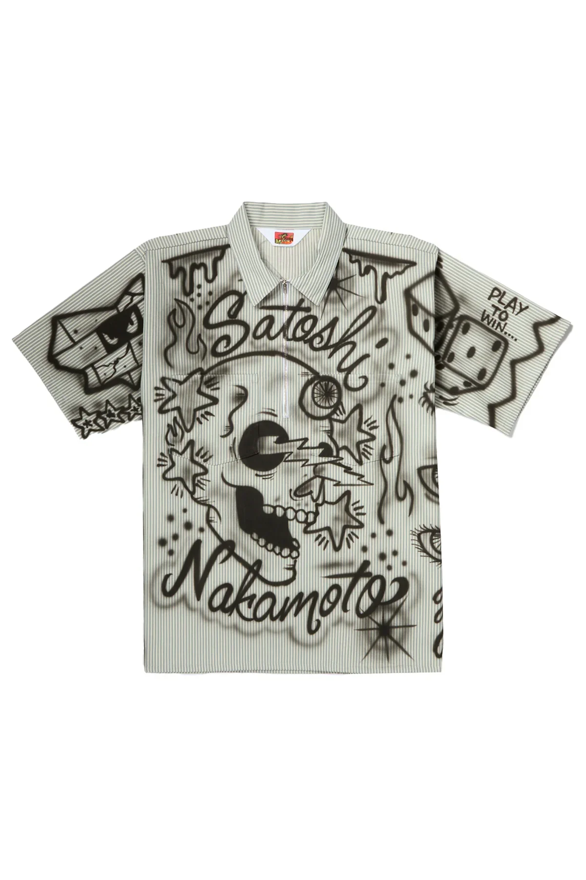 Satoshi Nakamoto Abandoned Theme Park Half Zip Blue - 1