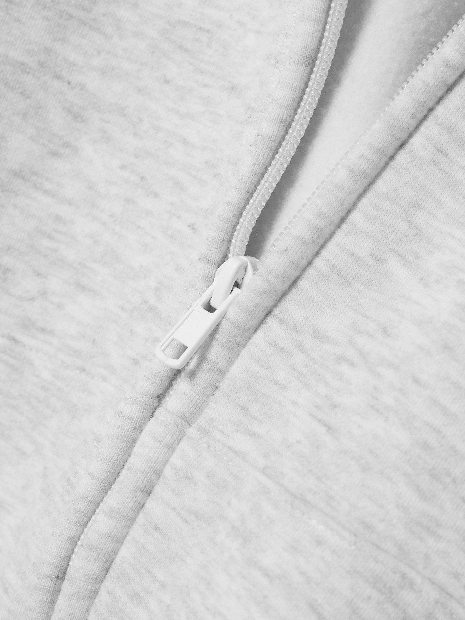 Classic Zip Up Hoodie - Light Heather Grey Light gray - 5