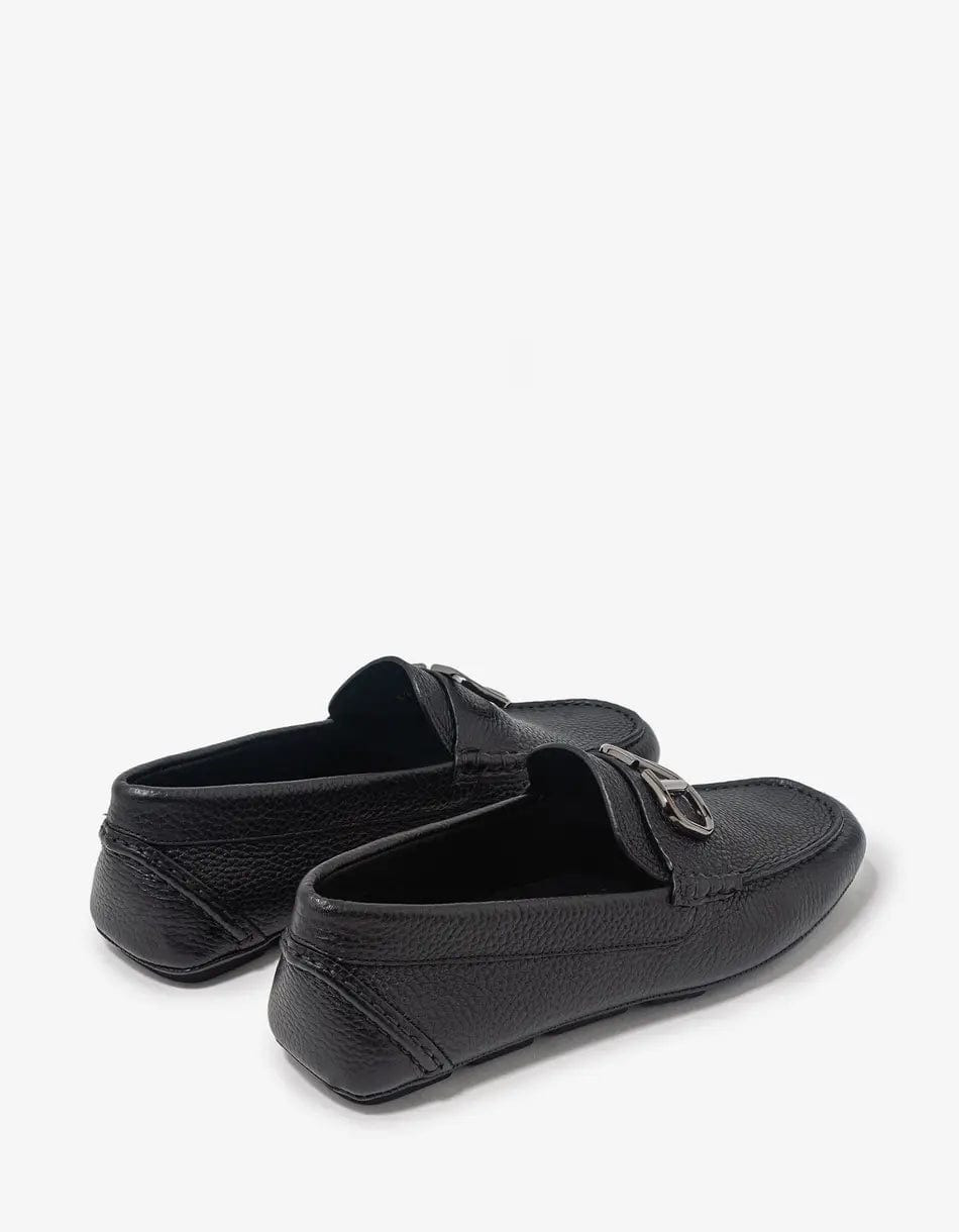 Valentino Black VLogo Driving Shoes - 7