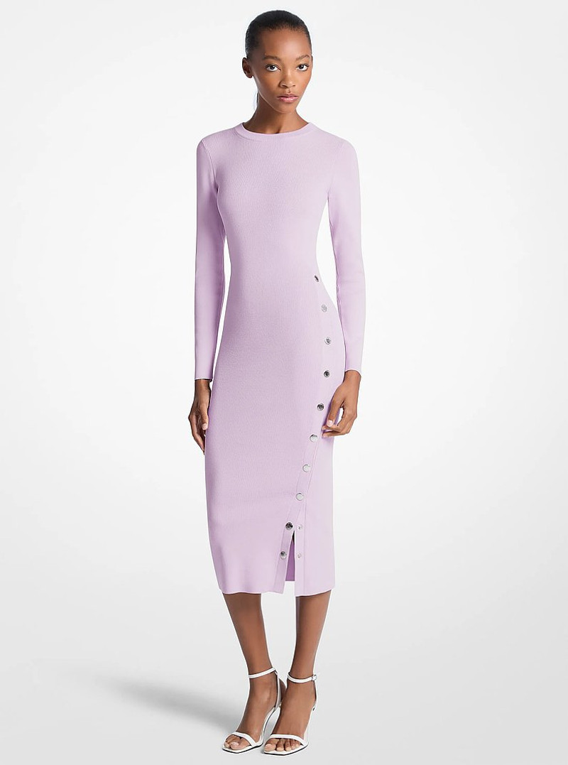 Viscose Blend Snap Dress 1
