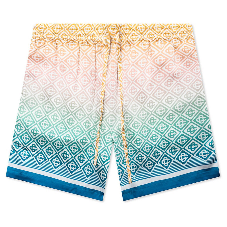 Casablanca Men's Diamond Monogram Degrade Silk Shorts - 5