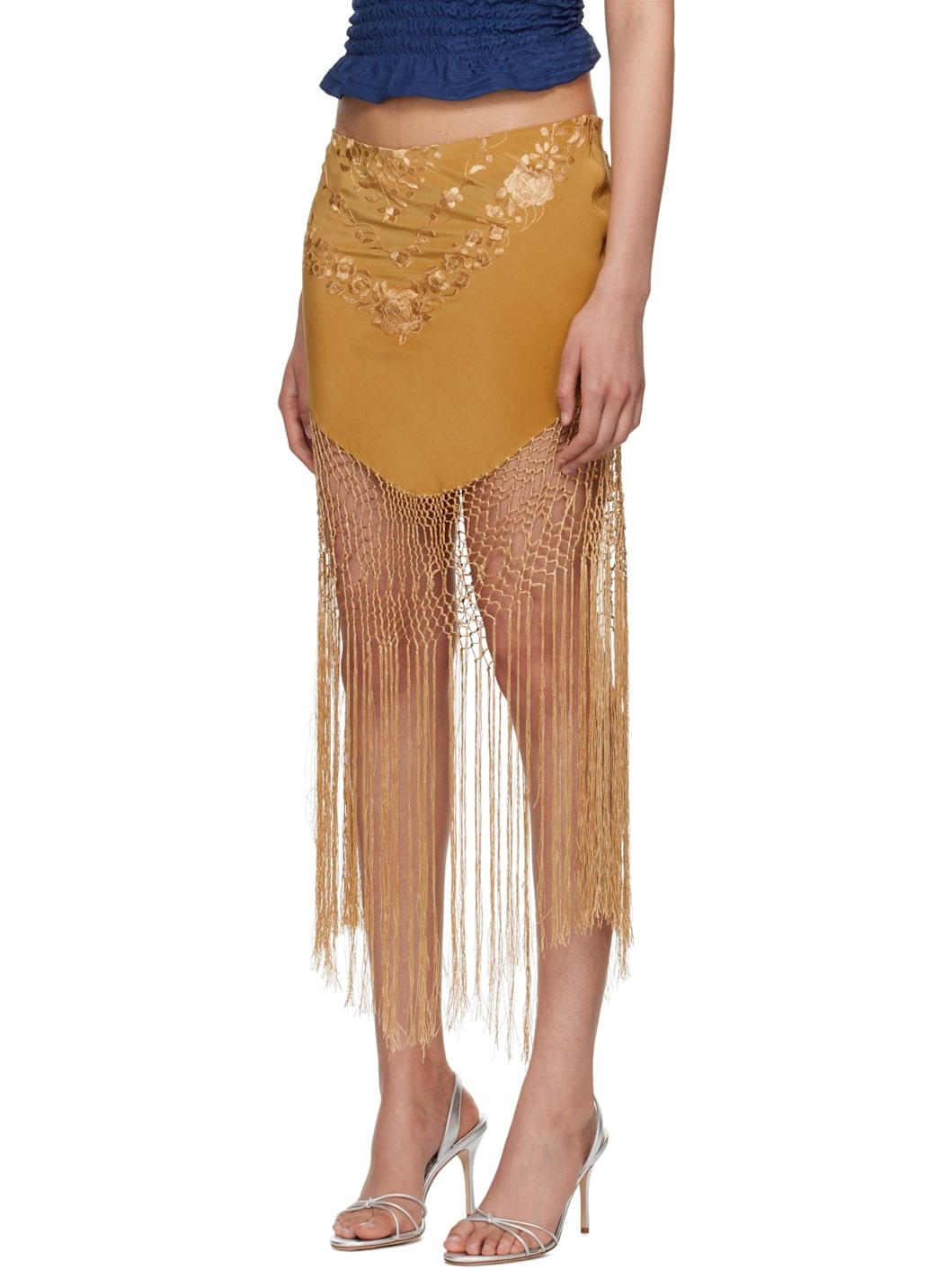 SSENSE Exclusive Yellow Demi-Couture Piano Shawl Midi Skirt - 4