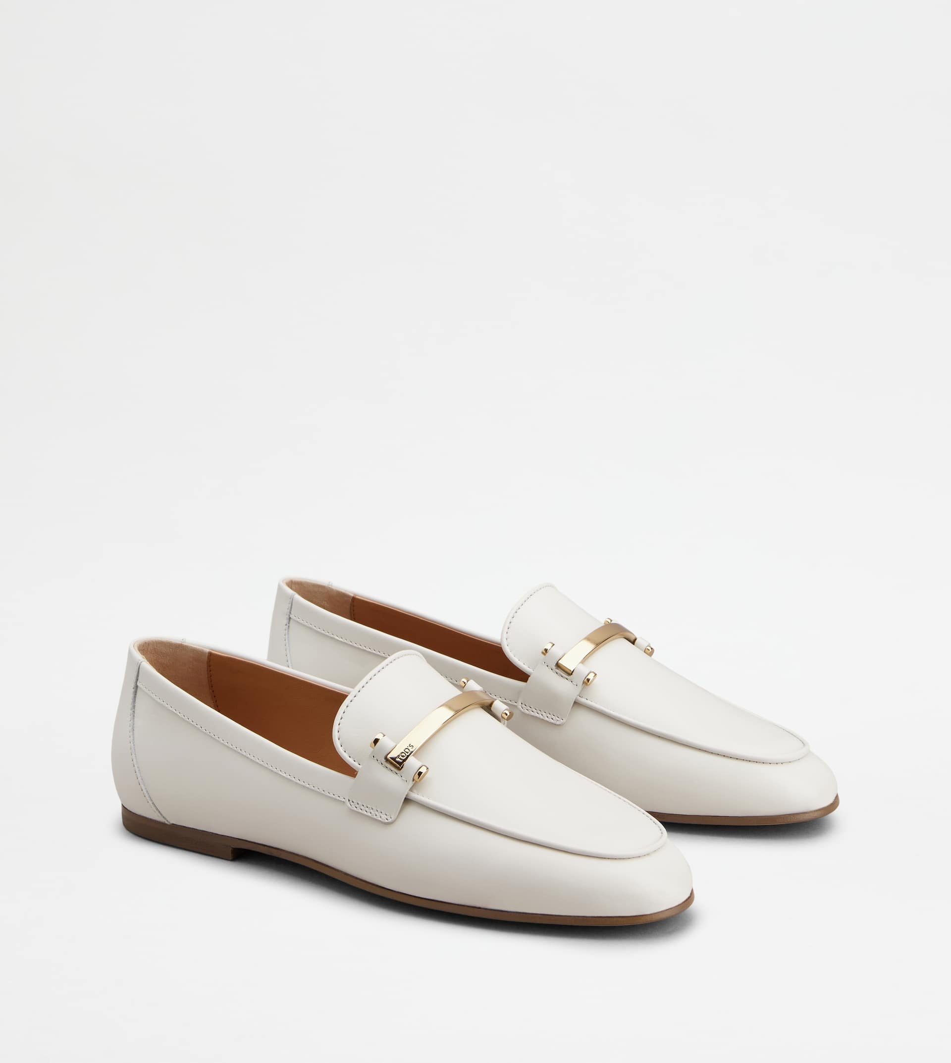 LOAFERS IN LEATHER - WHITE - 2