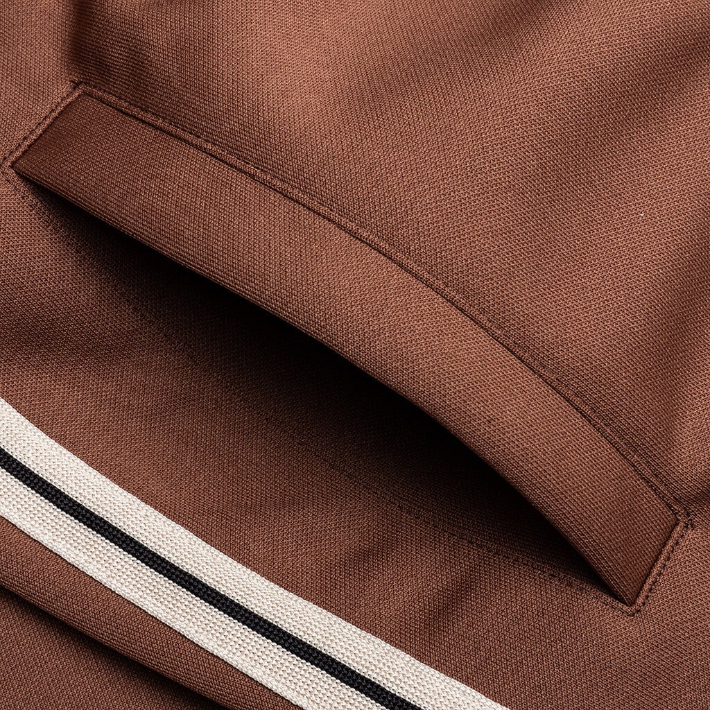 PALM ANGELS THIN WAIST SLIM TRACK PANTS - BROWN/OFF-WHITE - 4