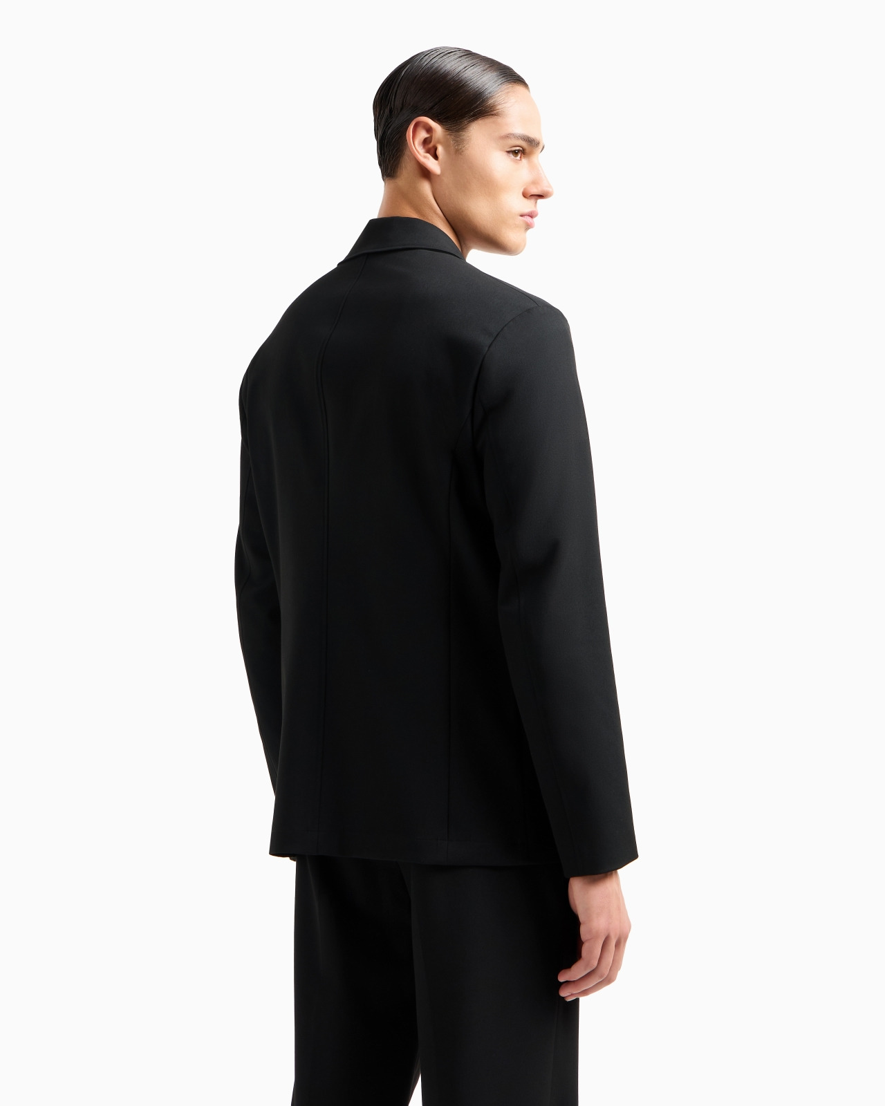 Single-breasted jacket in compact fabric with a wool finish - 3