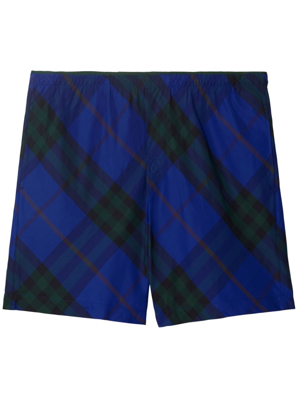 checkered twill swim shorts - 1
