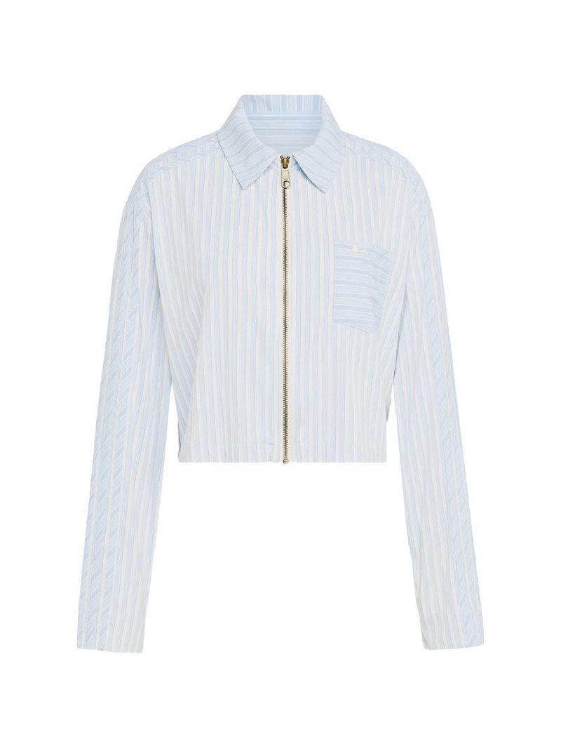 striped zip-up shirt 1