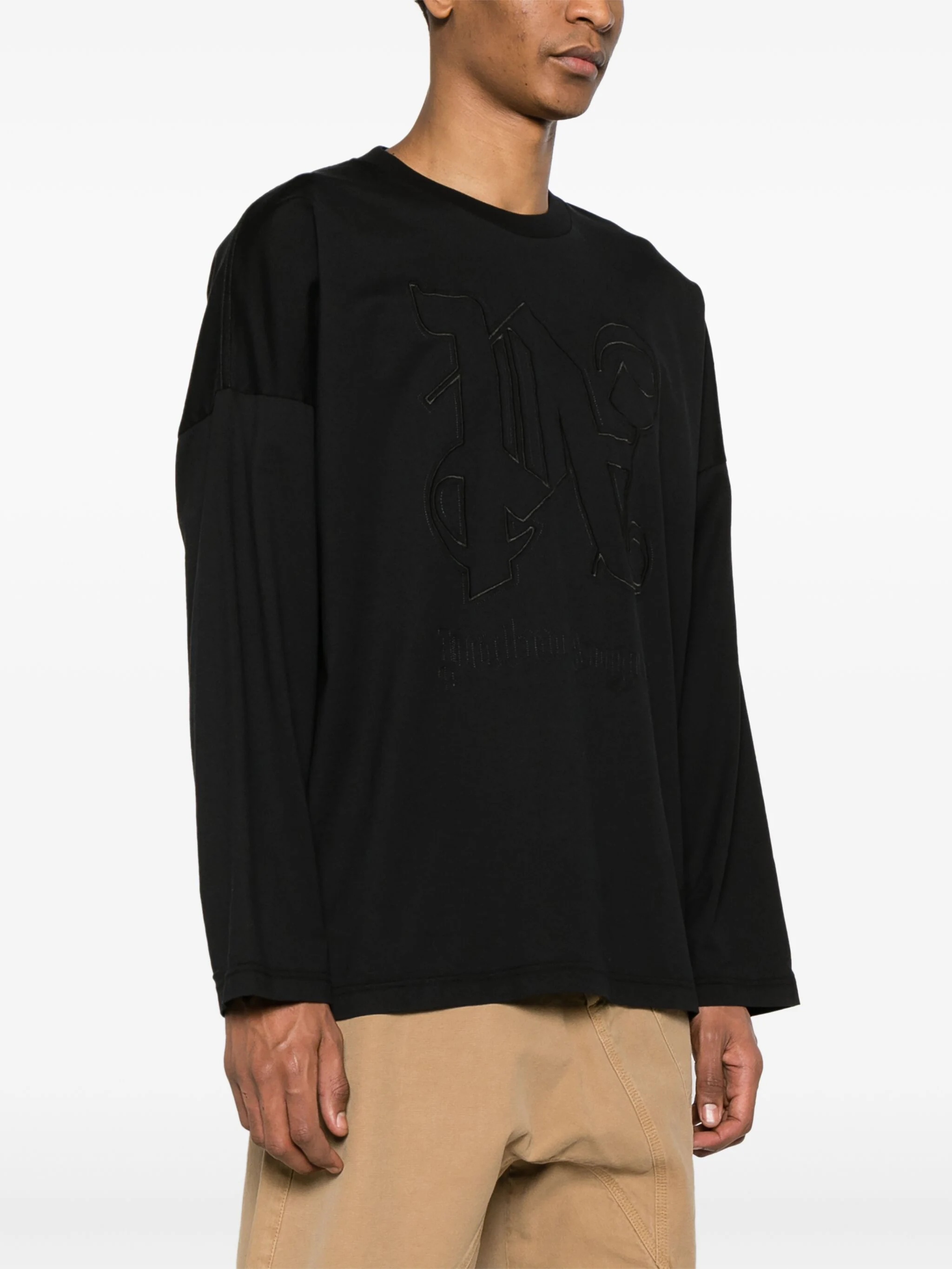 PALM ANGELS Men Monogram Statement LS Tee - 1