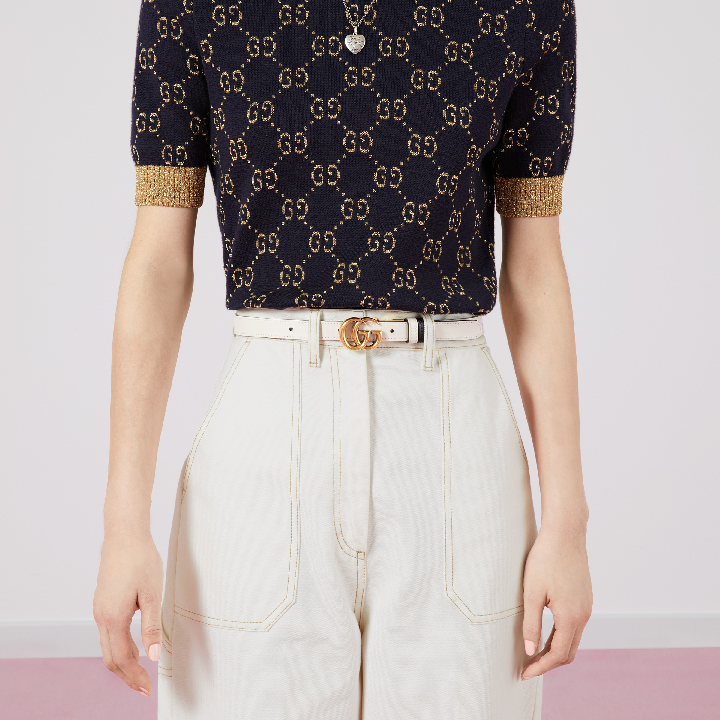 GG Marmont reversible thin belt - 4