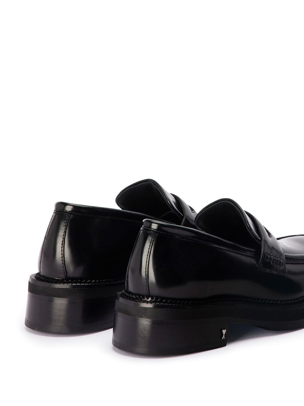 square-toe patent-leather loafers - 3