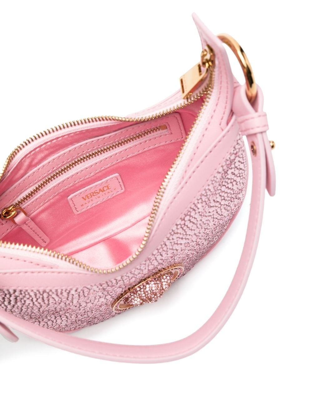 Medusa Head crystal-embellished shoulder bag - 5