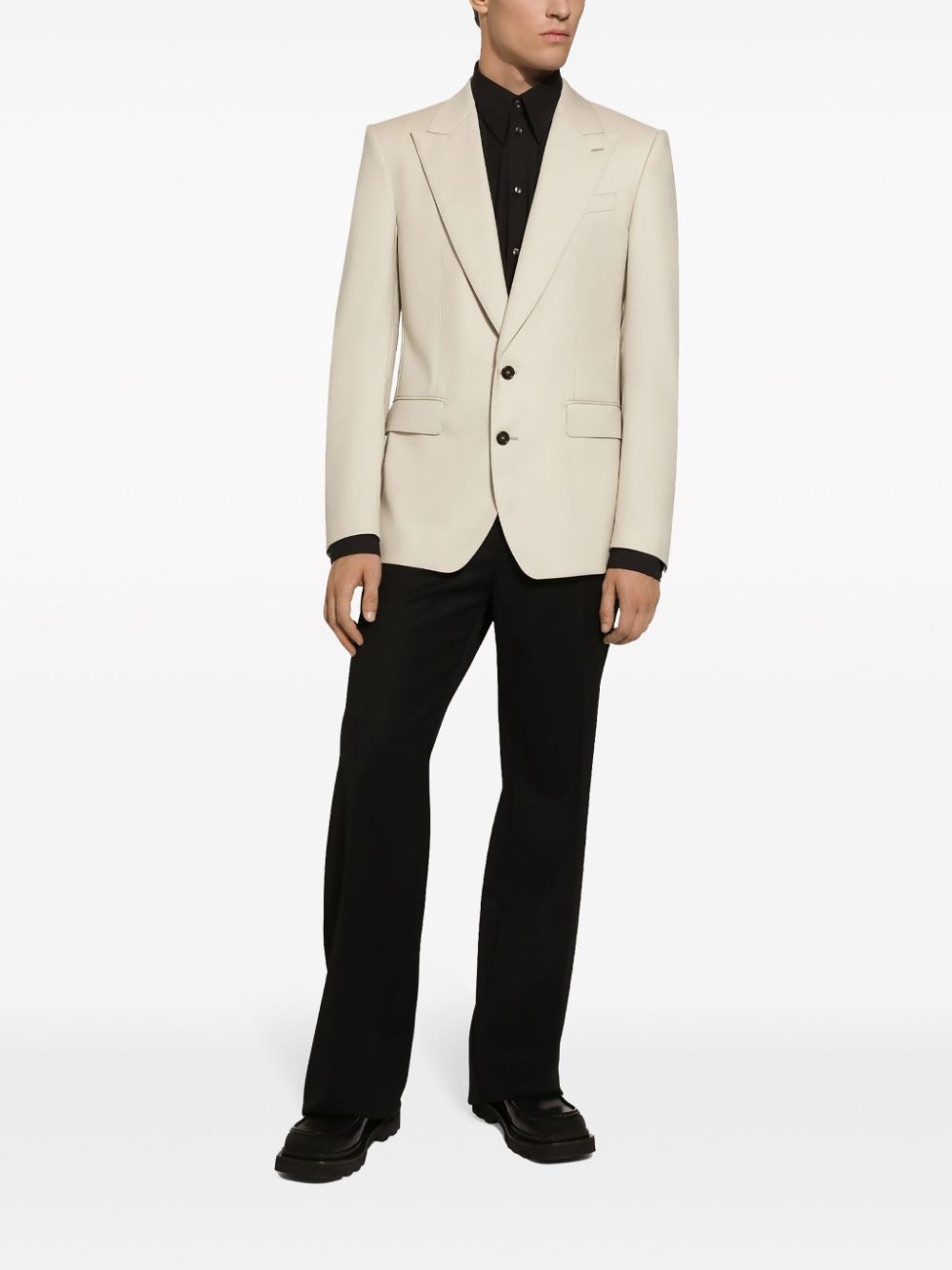 peak-lapels single-breasted blazer - 2