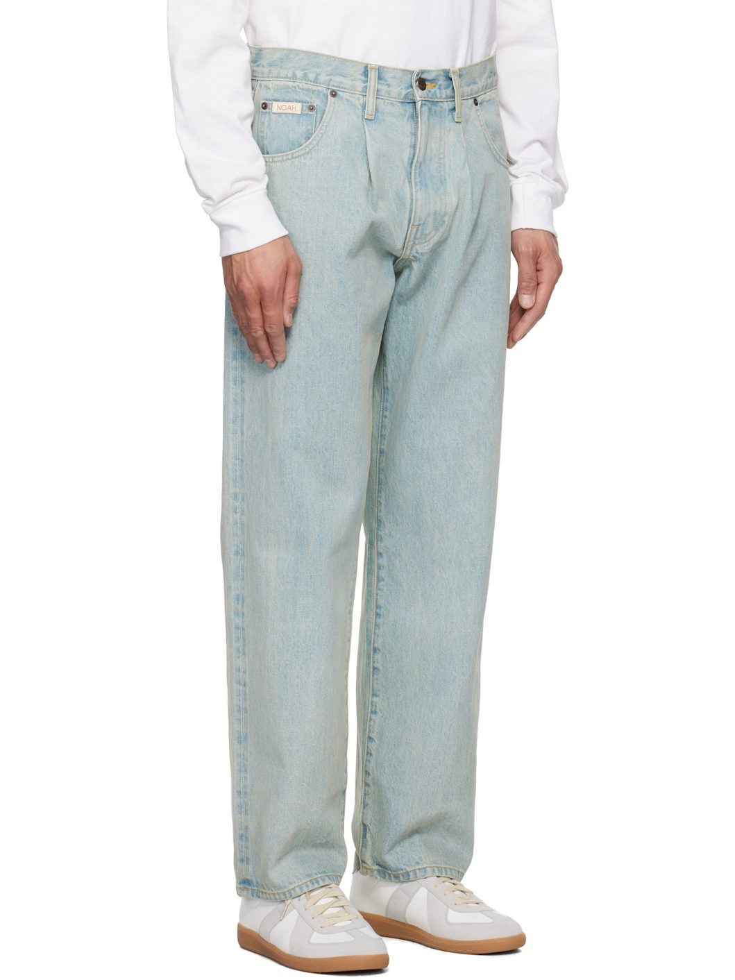 Blue Pleated Jeans - 2