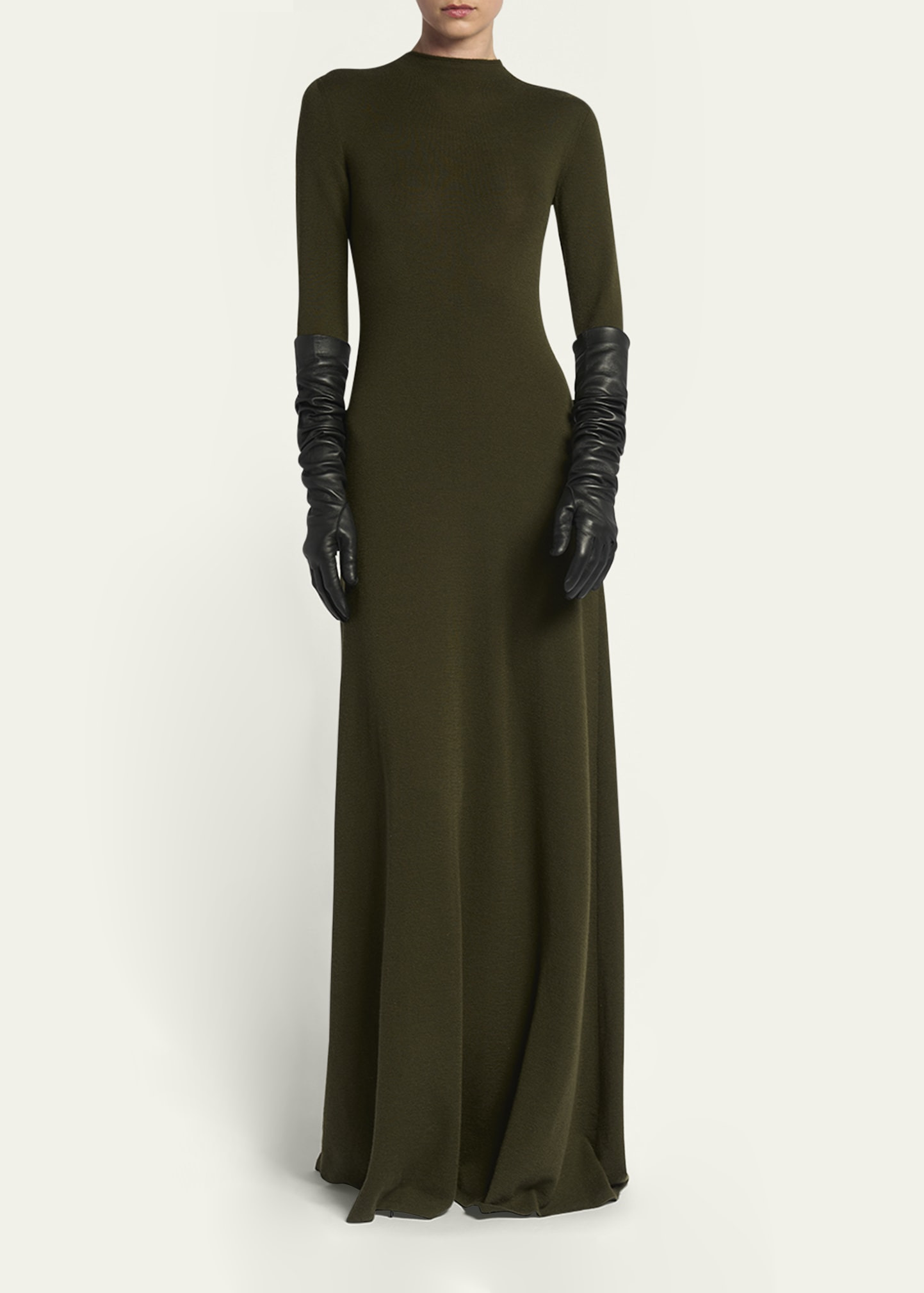 Knit Long-Sleeve Maxi Dress - 2