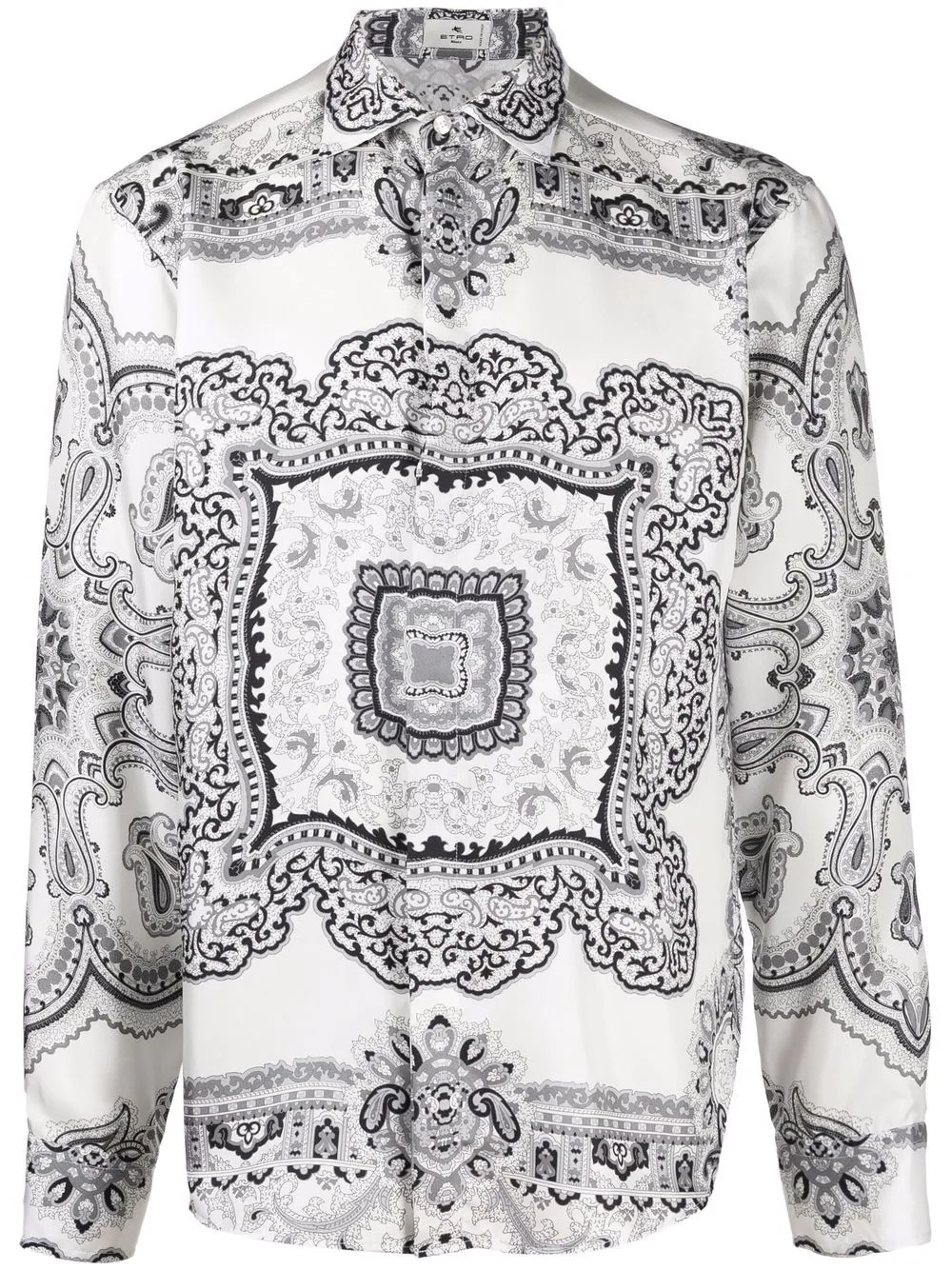 paisley-print silk shirt - 1