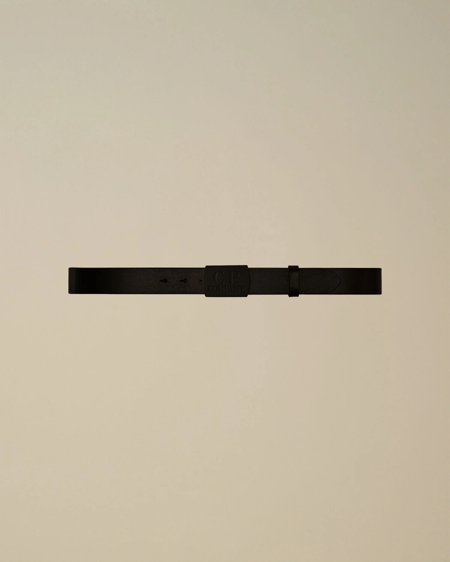 Leather Buckle Logo Belt - 1