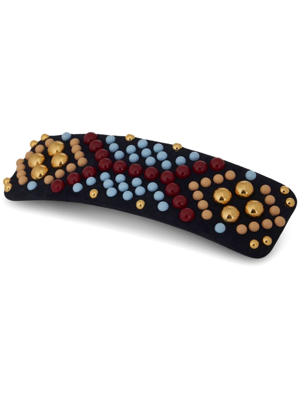 stud-embellished leather hair clip - 1