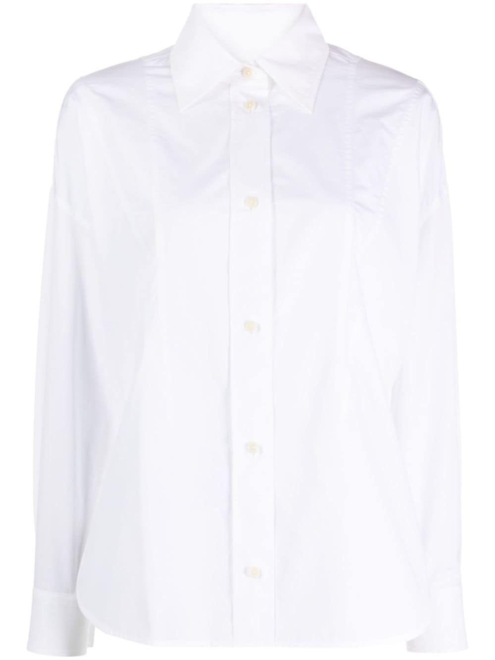 panelled poplin cotton shirt - 1