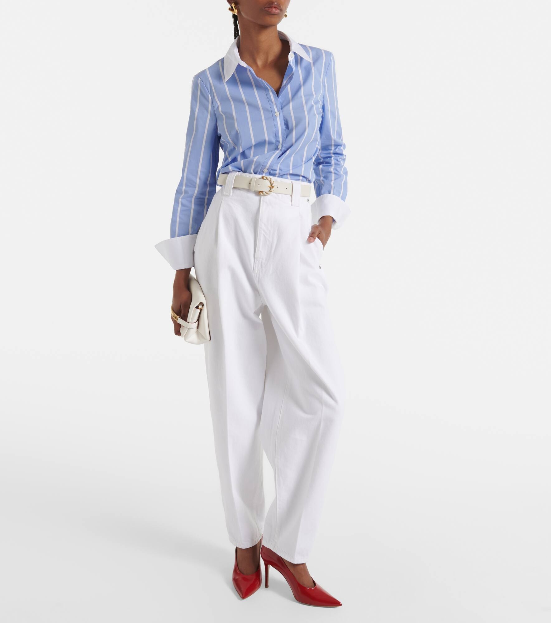 Marisol striped cotton poplin shirt - 2