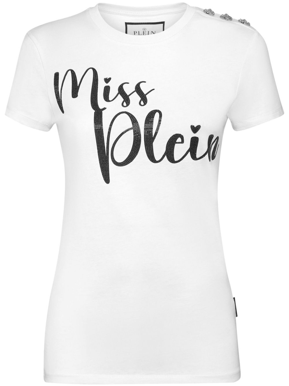 slogan-print cotton T-shirt - 1