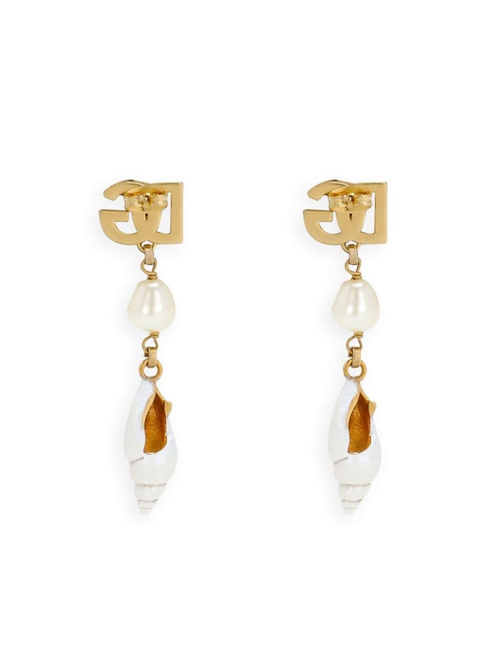 DG shell drop earrings - 2