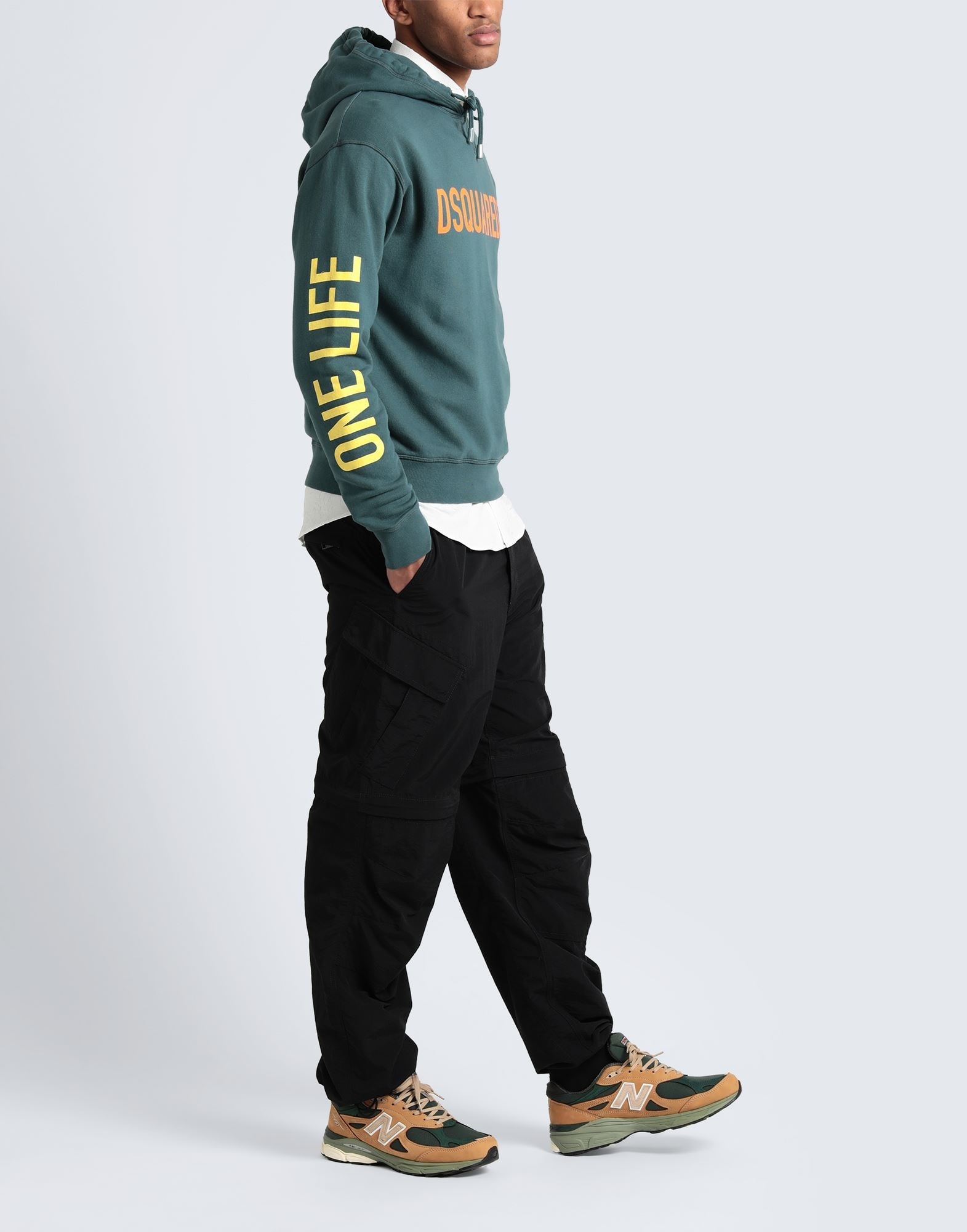 Deep jade Men's Hooded Sweatshirt - 2