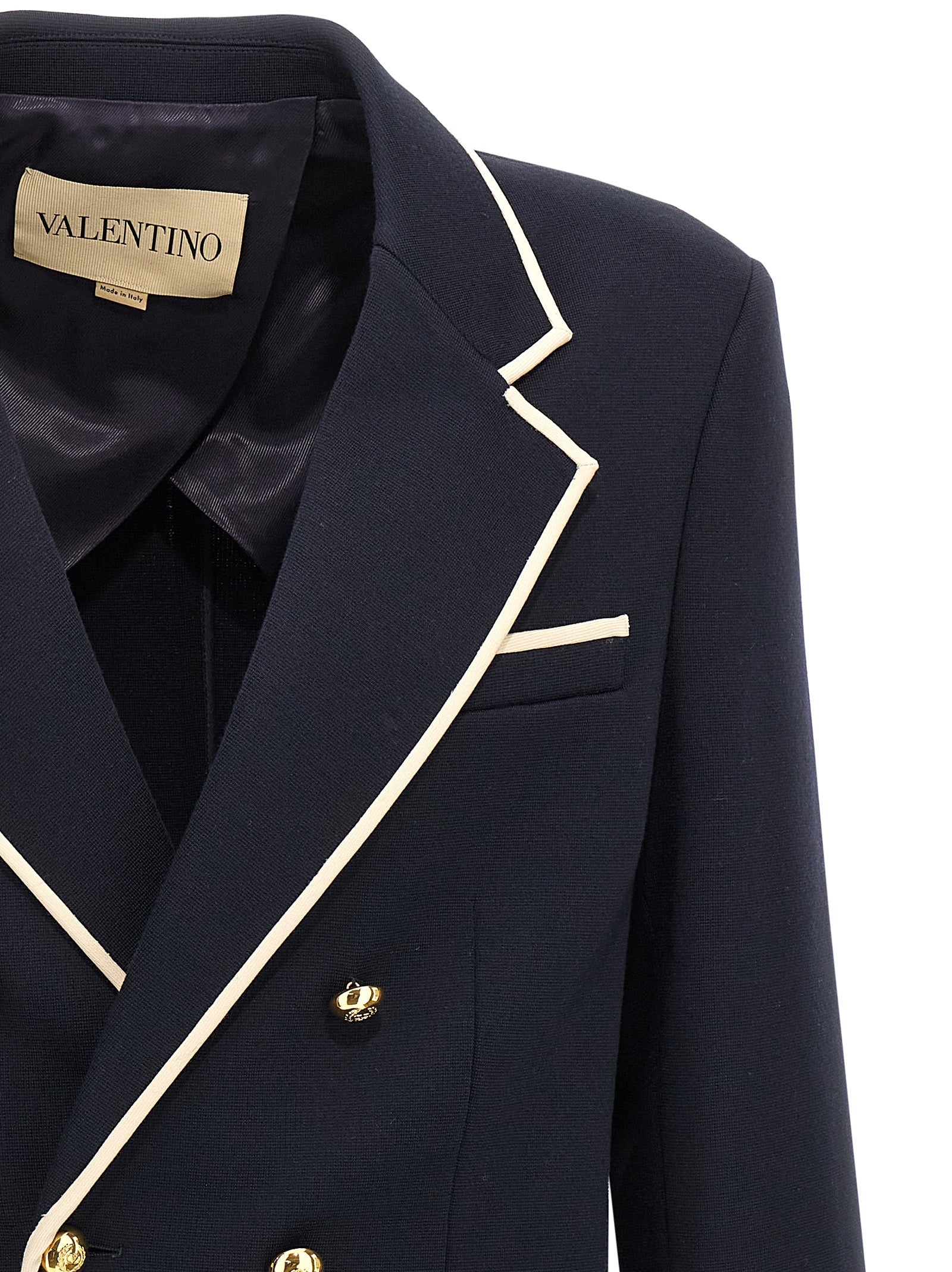 Valentino Garavani Double-Breasted Blazer Blue - 3