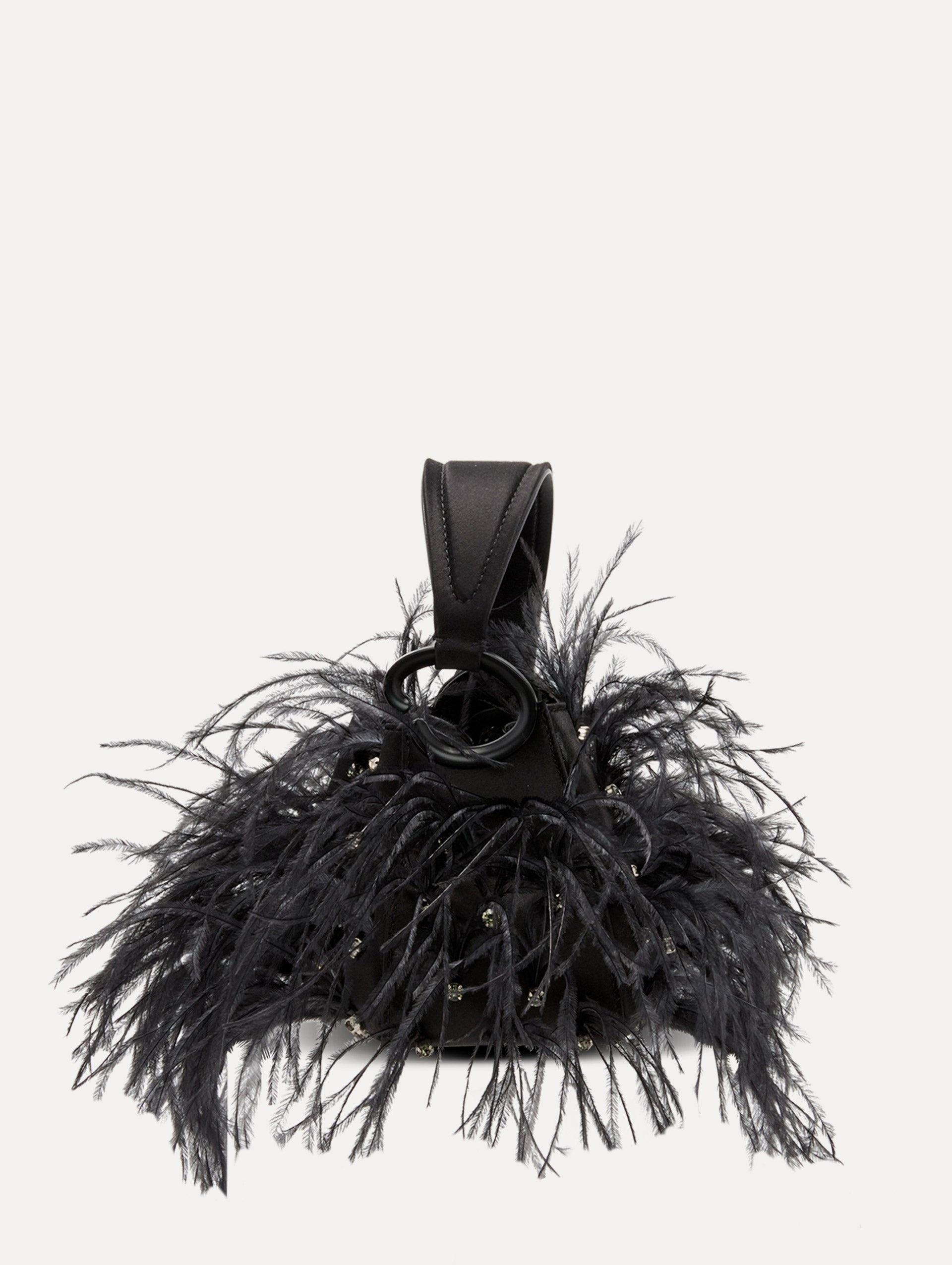 NANO OSTRICH FEATHER O HANDLE BAG - 4