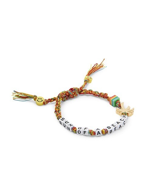 Beaded Woven Slogan Anklet - 1