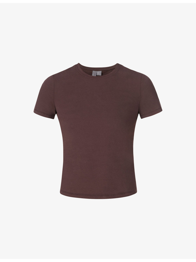 Essential Sculpt Short-Sleeve Cotton-Jersey Top 1