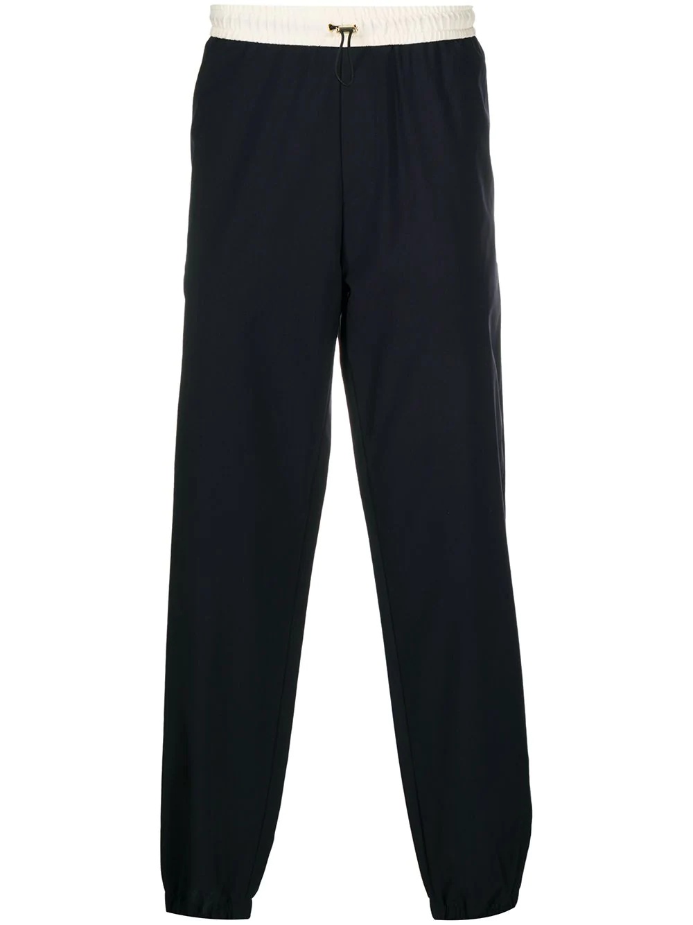 drawstring straight-leg trousers - 1