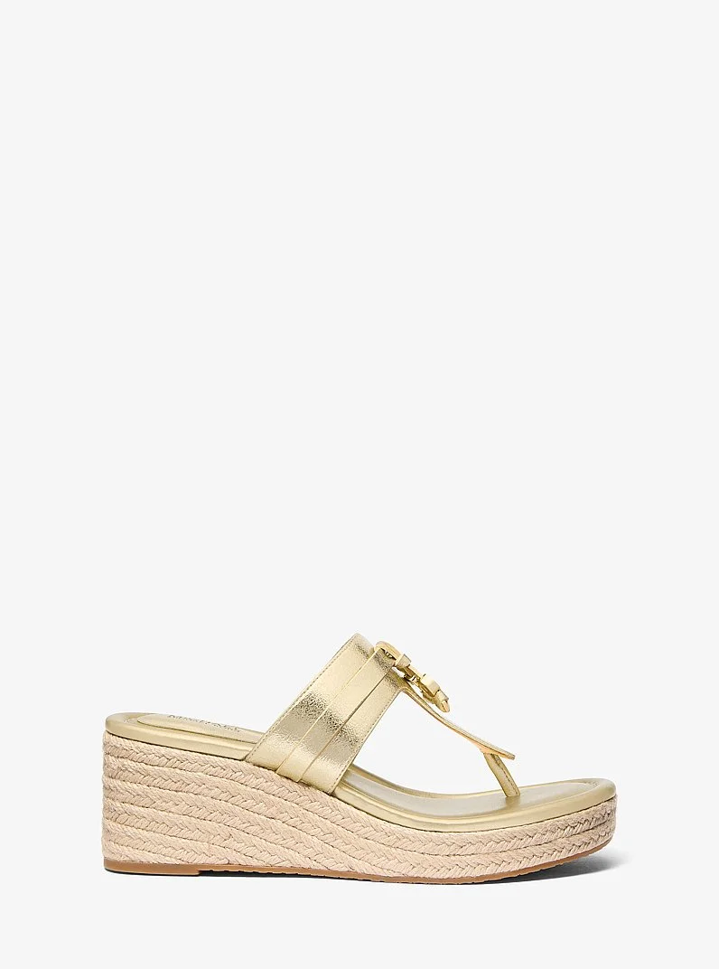Zoe Metallic Wedge Sandal - 1
