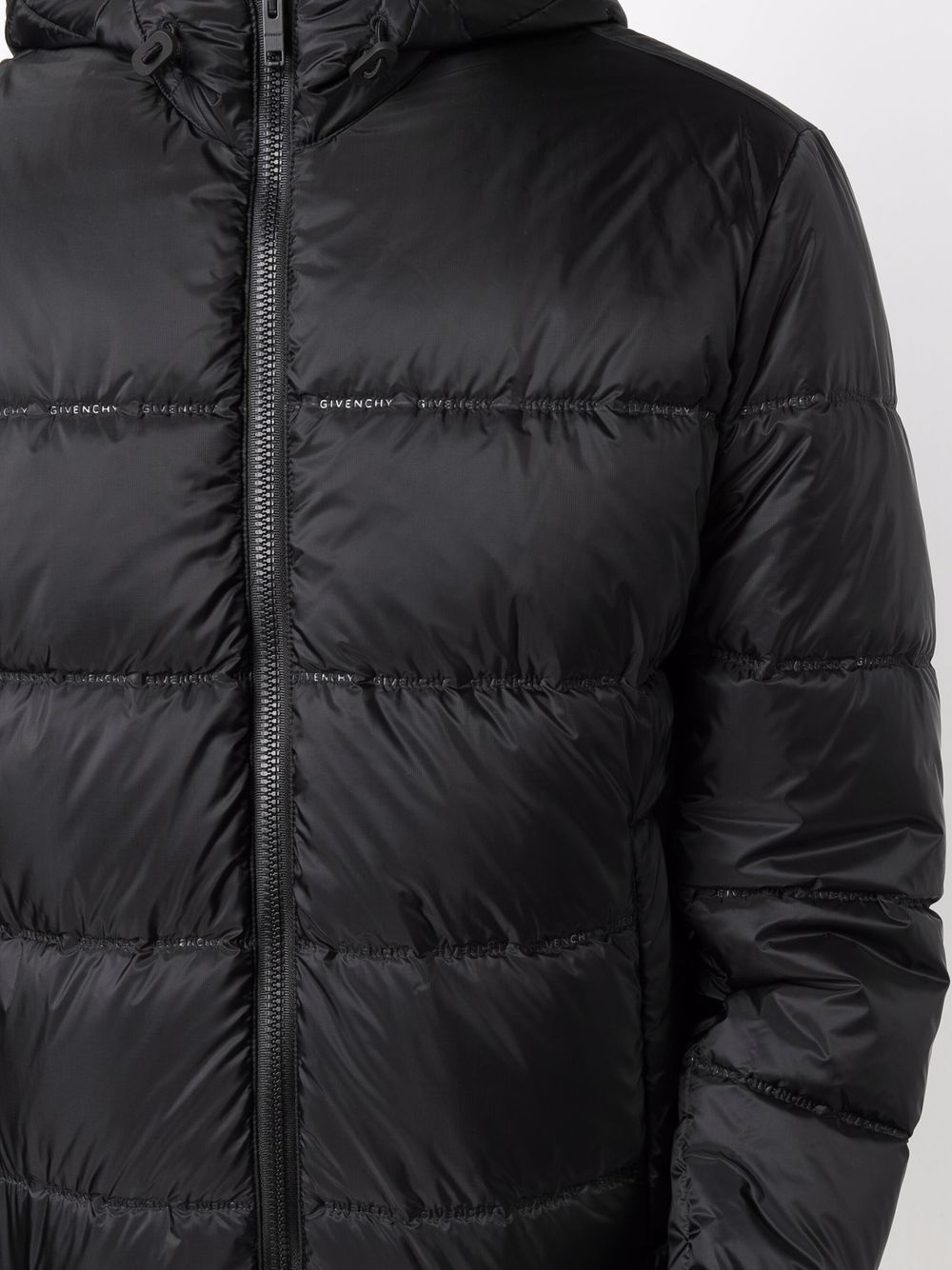 logo-detail puffer jacket - 5