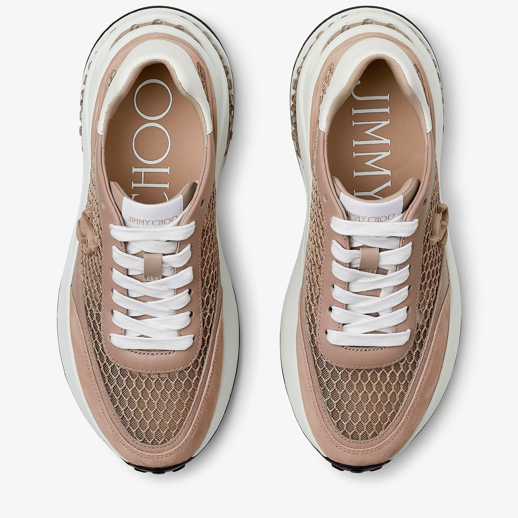 Memphis Lace Up/F
Stone Leather and Fishnet Mesh Low-Top Trainers - 6