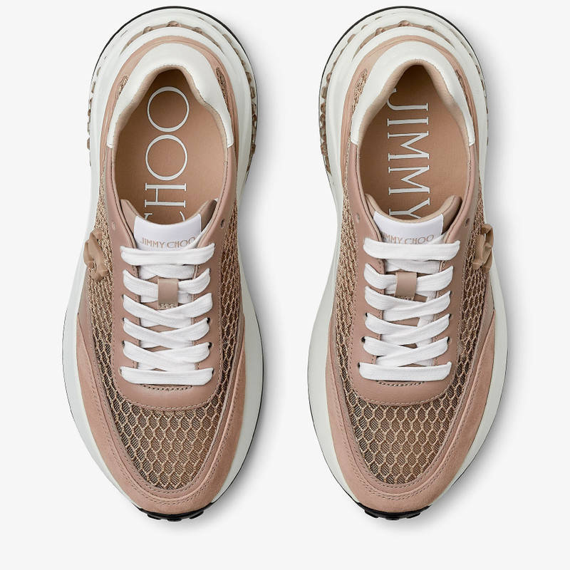 Memphis Lace Up/F
Stone Leather and Fishnet Mesh Low-Top Trainers 6